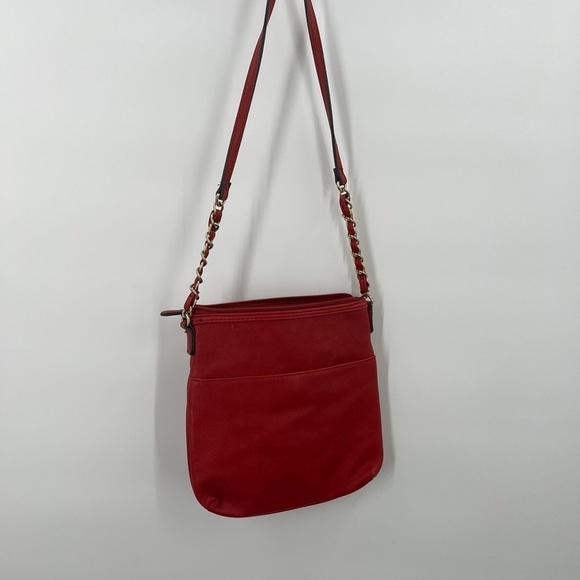 Nicole NICOLE MILLER 'Randy' Crossbody Handbag Purse - Red - Picture 2 of 7